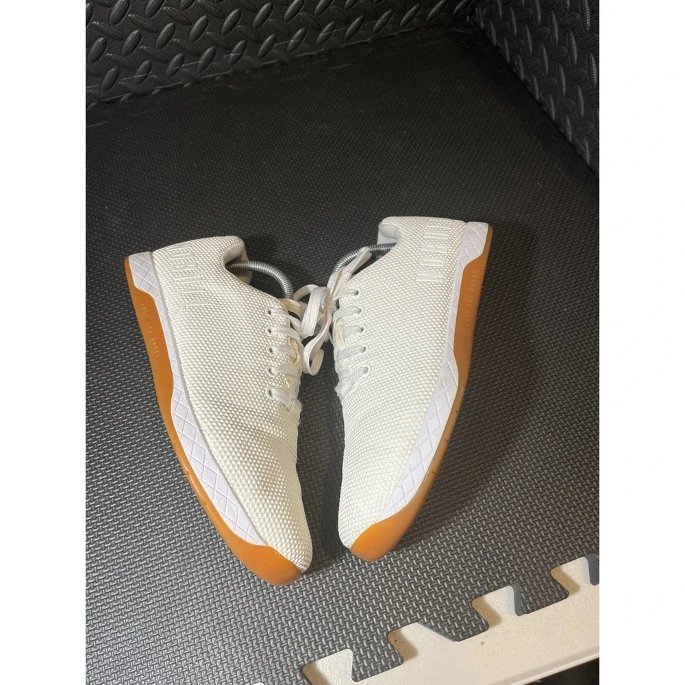 NOBULL Outwork Training Shoes Mens 9 Womens 10.5 White Gum Sole SuperFabric